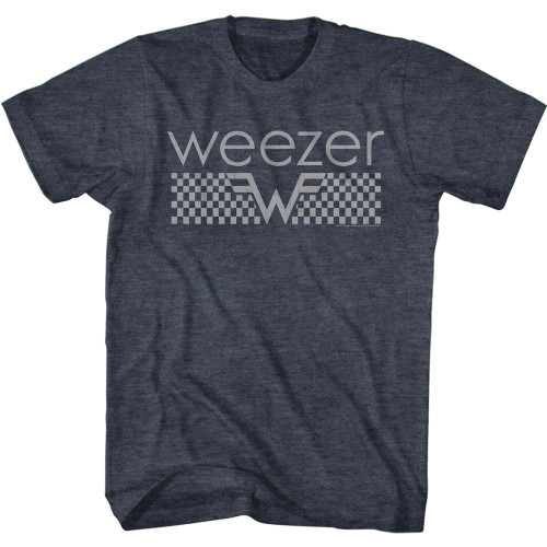 Weezer Checkered T-Shirt -Navy