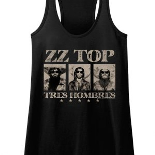 ZZ Top Tres Hombre Ladies Slimfit Racerback - Black