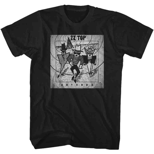 ZZ Top Antenna Square T-Shirt - Black