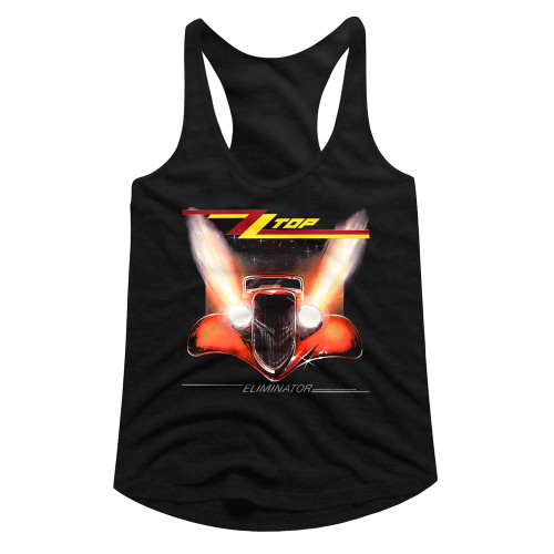 ZZ Top Eliminator Cover Ladies Racerback - Black