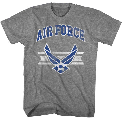 US Air Force Logo & Lines T-Shirt - Gray