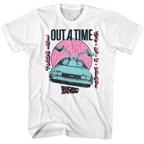 Back To The Future Out A Time Pastel T-Shirt - White