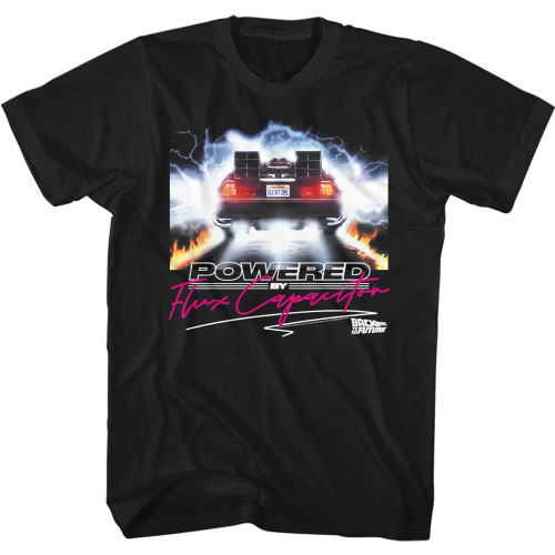 Back To The Future Powered by Flux T-Shirt - Black