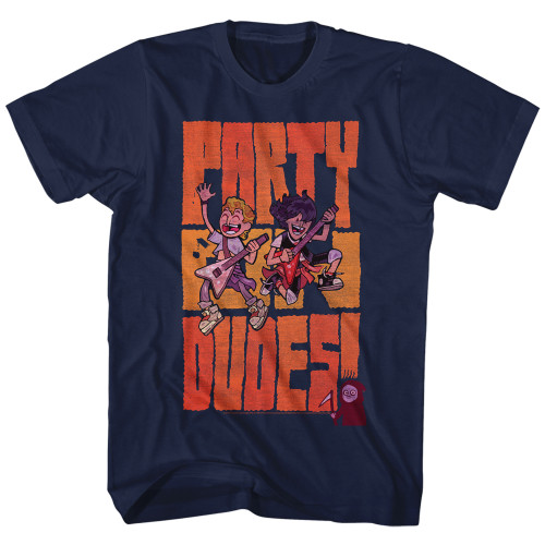 Bill and Ted's Party Dudes T-Shirt - Navy