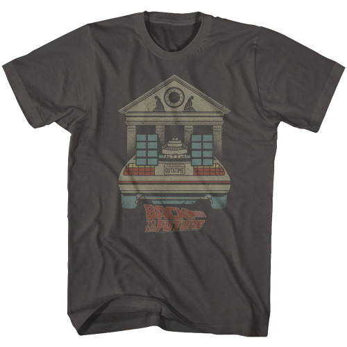Back To The Future Faded T-Shirt - Smoke