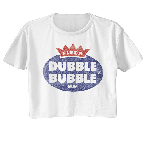 Tootsie Roll Dubble Bubble Vintage Logo Women's Crop Top - White