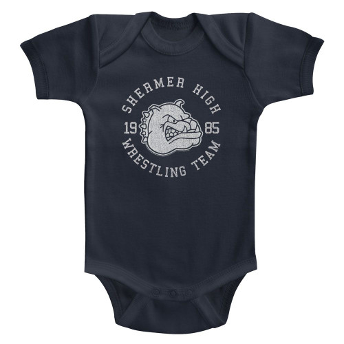 Breakfast Club Wrestling Team Baby Onesie - Navy