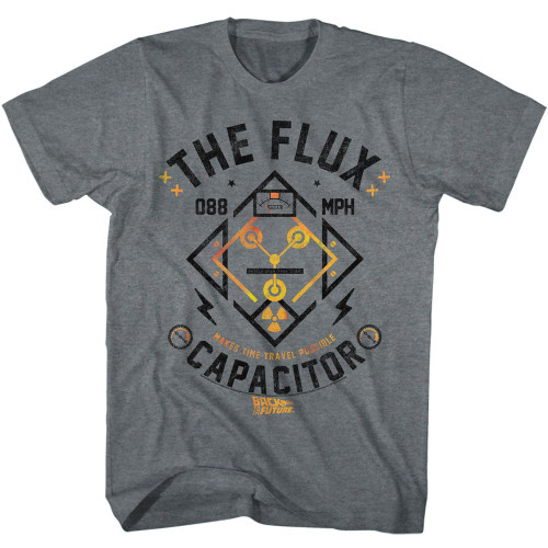 Back To The Future Flux Streetwear T-Shirt - Graphite Heather