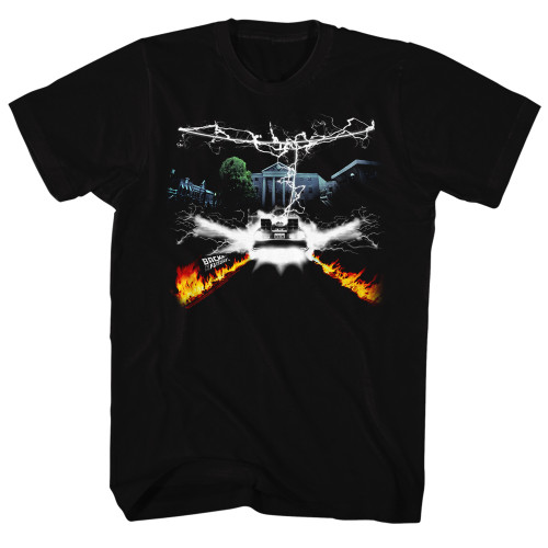 Back To The Future Fast Car Thunder T-Shirt - Black