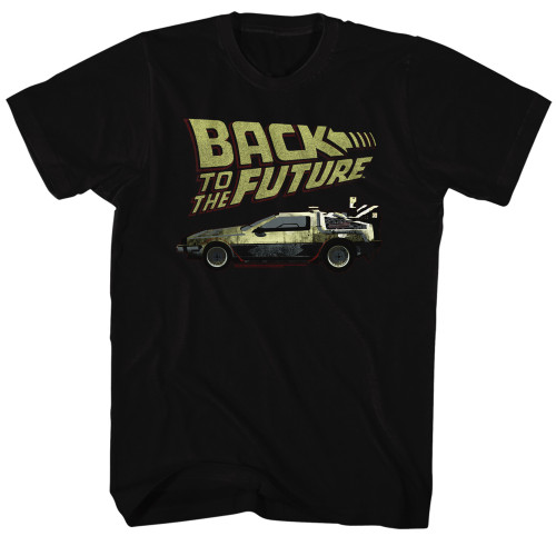 Back To The Future Golden Logo T-Shirt - Black