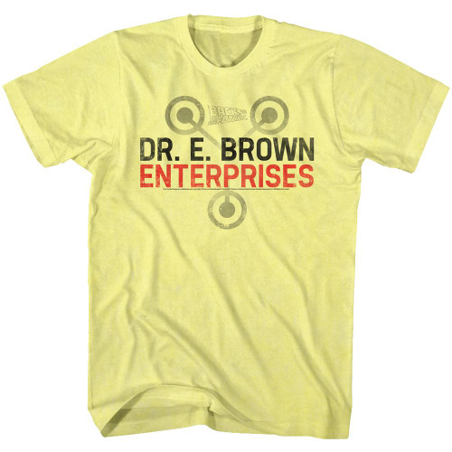 Back To The Future Dr. E. Brown T-Shirt - Yellow
