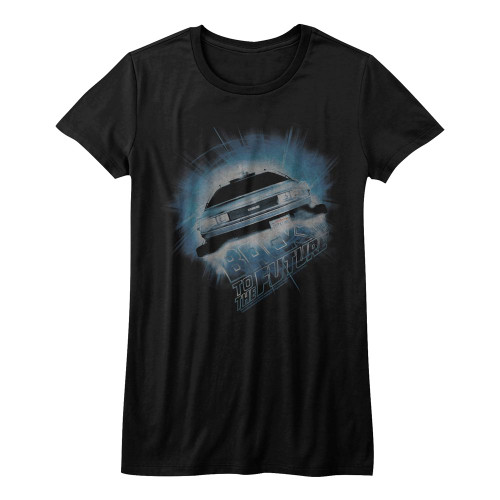 Back To The Future Dee Dabu Die Ladies T-Shirt - Black