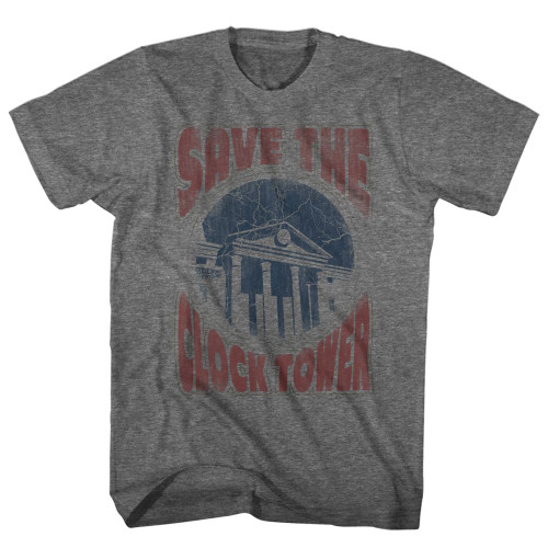 Back To The Future Saves The Day T-Shirt - Dark Gray