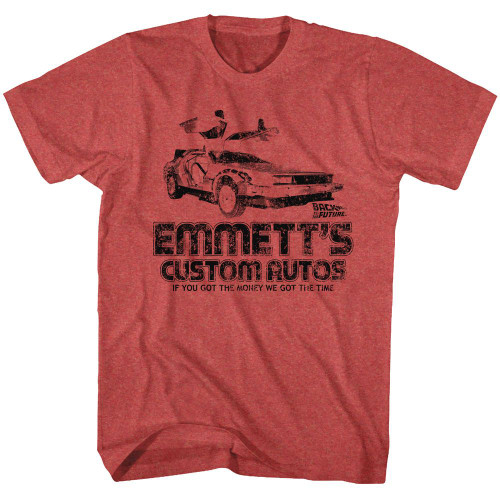 Back To The Future Emmett's T-Shirt - Red Heather