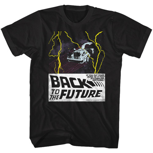 Back To The Future Lightning T-Shirt - Black