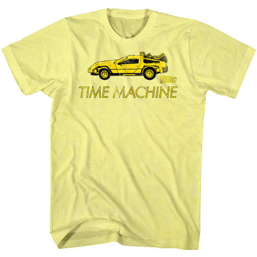 Back To The Future Yellow Time Machine T-Shirt - Yellow