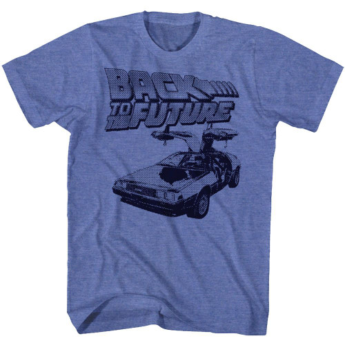 Back To The Future Halftone T-Shirt - Royal