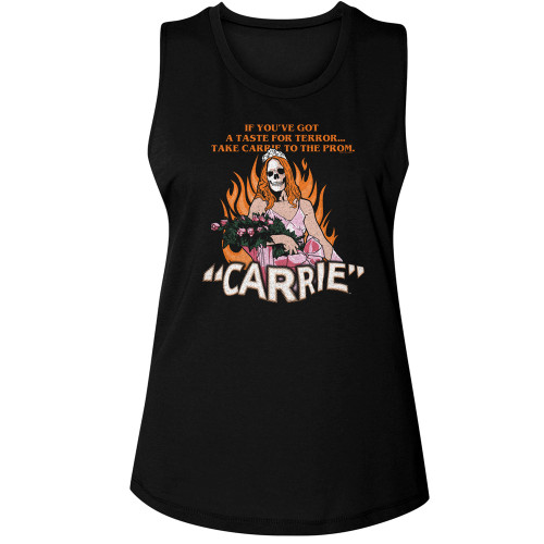 Carrie Deadly Prom Ladies Muscle Tank - Black