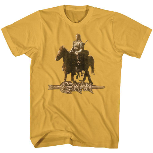 Conan The Barbarian Horsey T-Shirt - Yellow