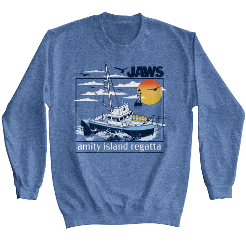 JAWS Amity Island Regatta Sweatshirt - Light Blue