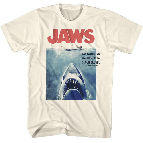 JAWS No Swimming T-Shirt - Natural