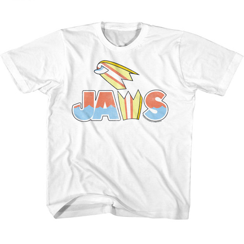 JAWS Broken Surf Board Youth T-Shirt - White