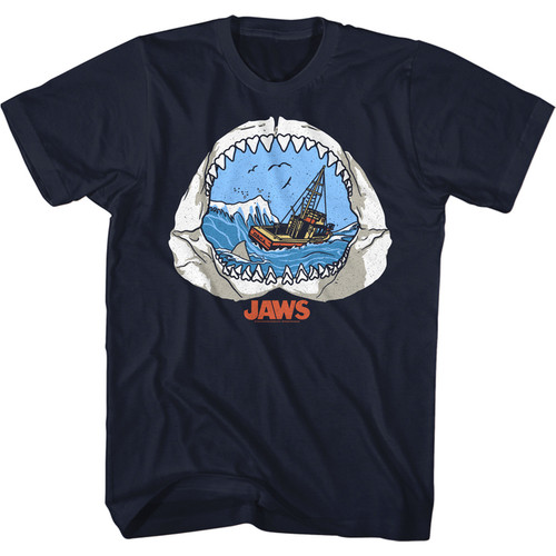 JAWS Jaw View T-Shirt - Navy Blue
