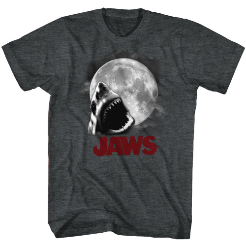 JAWS Shark Moon T-Shirt - Black