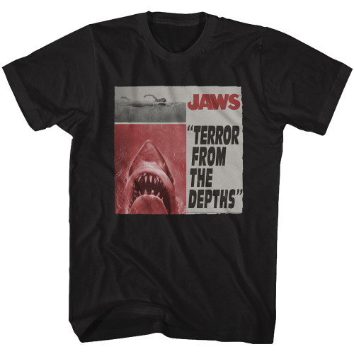 JAWS Newspaper T-Shirt - Black