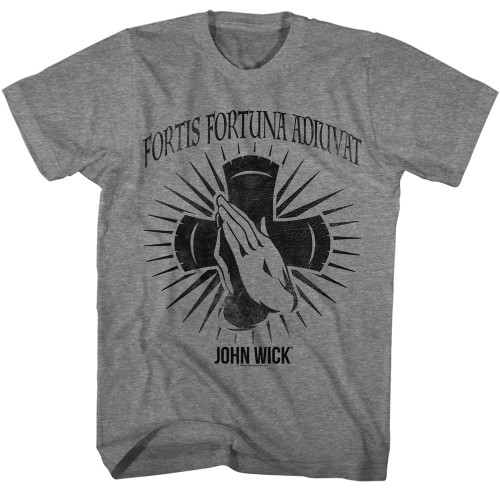 John Wick Fortis Fortuna Adiuvat T-Shirt - Gray