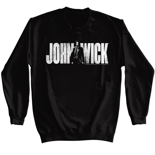 John Wick With Name BLK Long Sleeve - Black