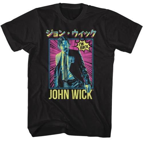 John Wick Neon Manga T-Shirt - Black