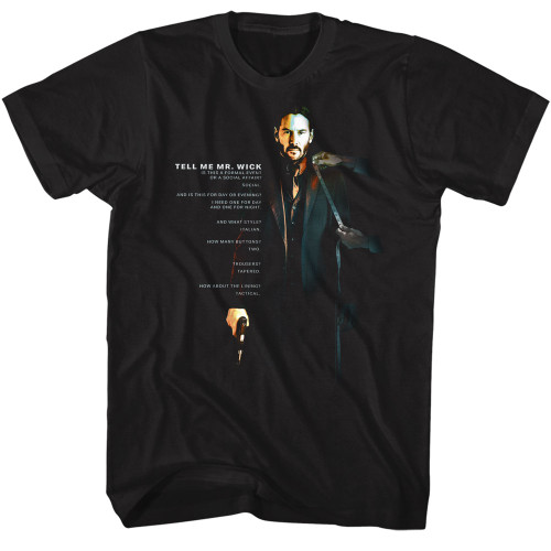 John Wick Tell Me T-Shirt - Black