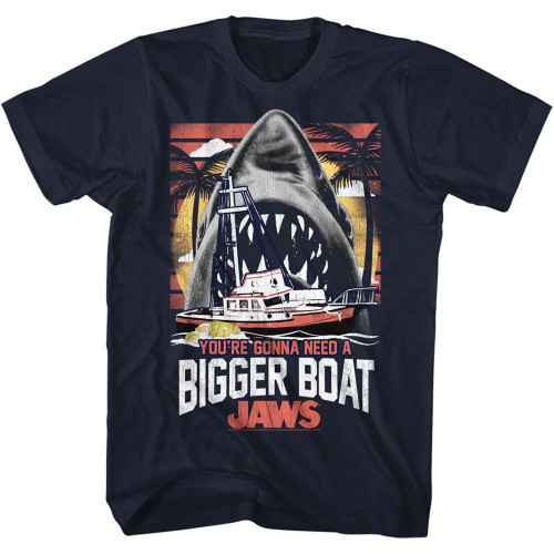 JAWS You're Gonna Need Bigger Boat T-Shirt - Navy