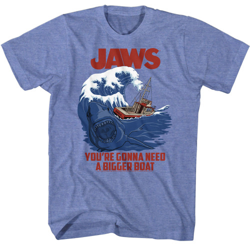 JAWS Swell Text T-Shirt - Light Blue