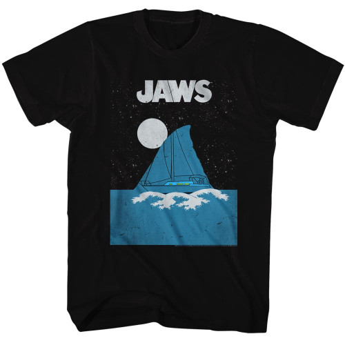 JAWS Boat Fin T-Shirt  - Black