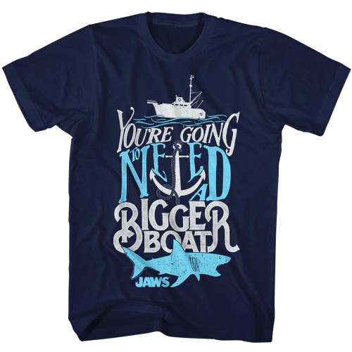 JAWS Typography T-Shirt - Navy