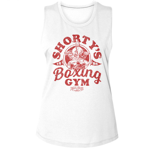 Killer Klowns Shorty Boxing Gym Ladies Muscle Tank - White