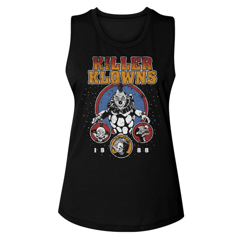 Killer Klowns 1988 Ladies Muscle Tank - Black