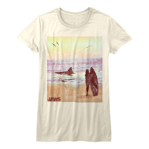 JAWS Surf Side Ladies T-Shirt - Natural