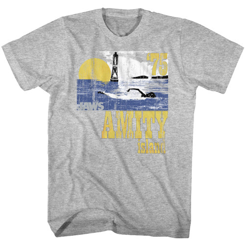 JAWS Goin Swimming T-Shirt - Gray