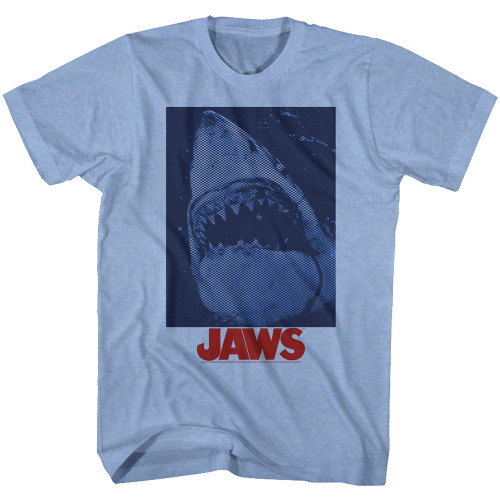 JAWS Under Water Style T-Shirt - Light Blue