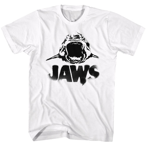 JAWS Black Logo T-Shirt - White