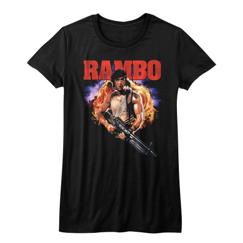 Rambo Exploooode Ladies T-Shirt - Black