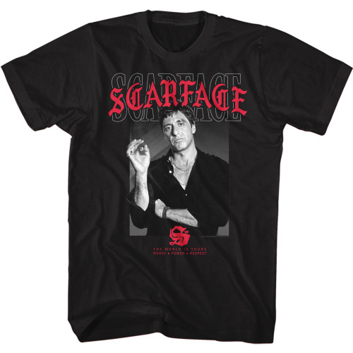 Scarface Text Layering T-Shirt - Black