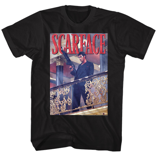 Scarface Railing Shot T-Shirt - Black