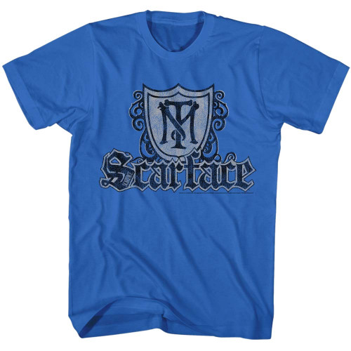 Scarface Shield & Guns T-Shirt - Royal