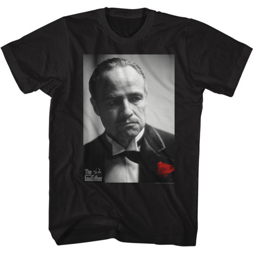 The Godfather Red Rose Don T-Shirt - Black