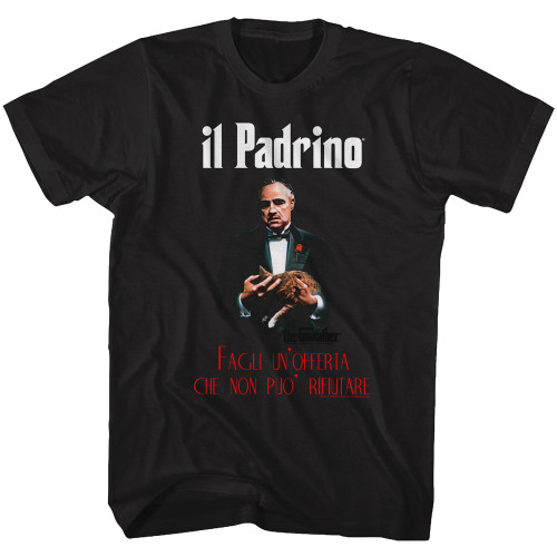 The Godfather I'l Padrino Poster T-Shirt - Black