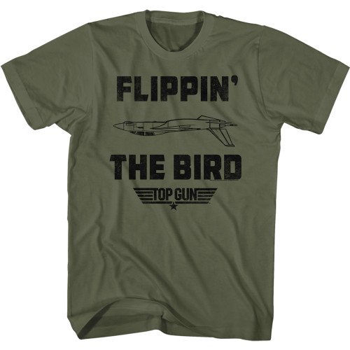 Top Gun The Bird T-Shirt - Military Green